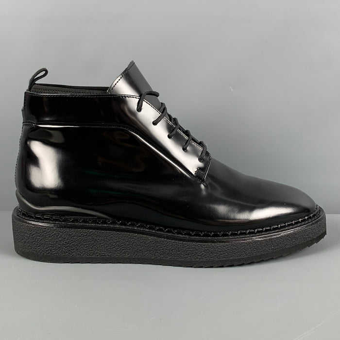 JOHN ELLIOTT Size 11 Black Leather Creeper Boots