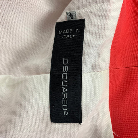 DSQUARED2 Size 38 Orange Cotton Shawl Collar Sport Coat