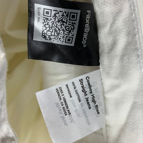 REFORMATION Jean taille haute en coton blanc cassé taille 26
