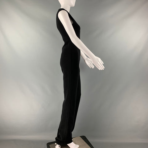SAINT LAURENT Mono sin mangas de mezcla de lana negro talla 2