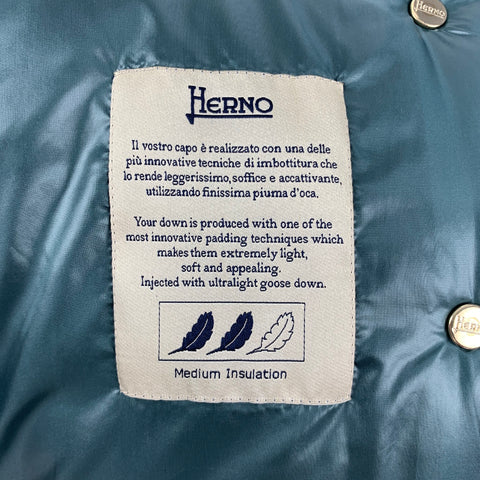 HERNO Size 6 Sea Foam Quilted Nylon Sofia Jacket