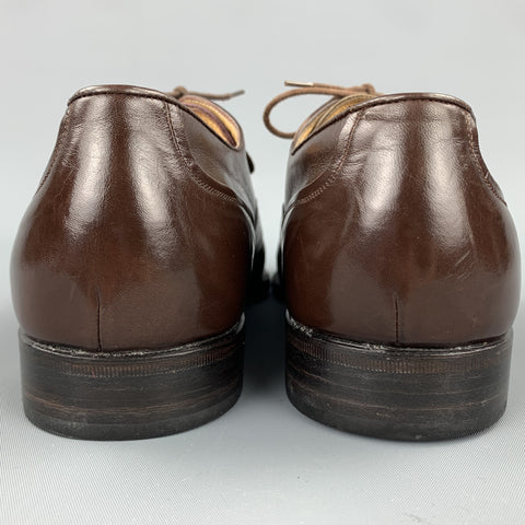 CHARLES JOURDAN Size 7.5 Chocolate Leather Lace Up Shoes