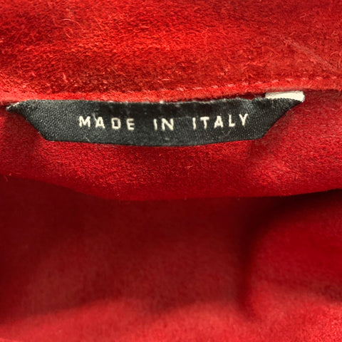 GUCCI Taille 42 Veste camionneur en daim rouge