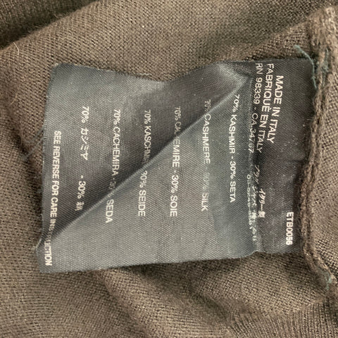 PRADA Size 44 Brown Cashmere / Silk V-Neck Pullover