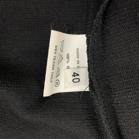 ISABELLA TONCHI Size 4 Black Velour Pleated A-line Dress