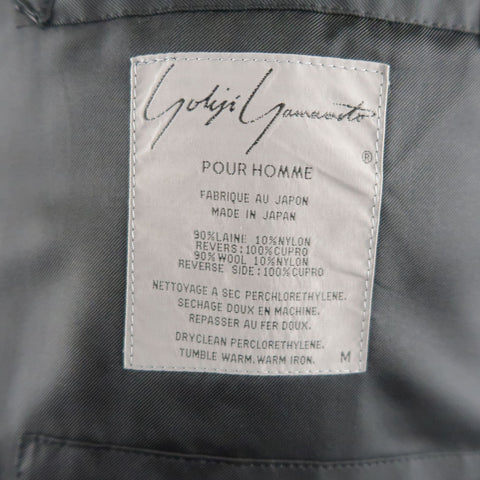 YOHJI YAMAMOTO M Black Knitted Wool Blend Reversible Vest