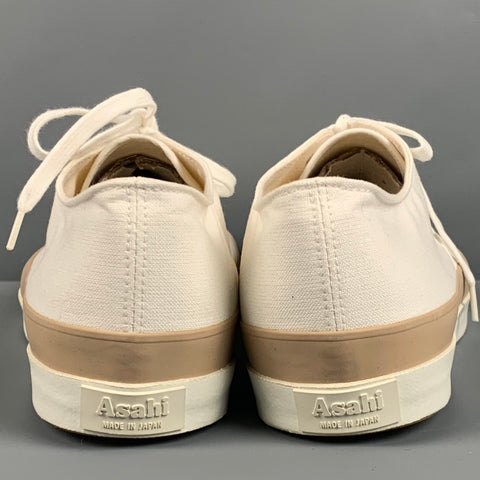 ASAHI Size 10 Tan Canvas Boat Shoe Sneakers