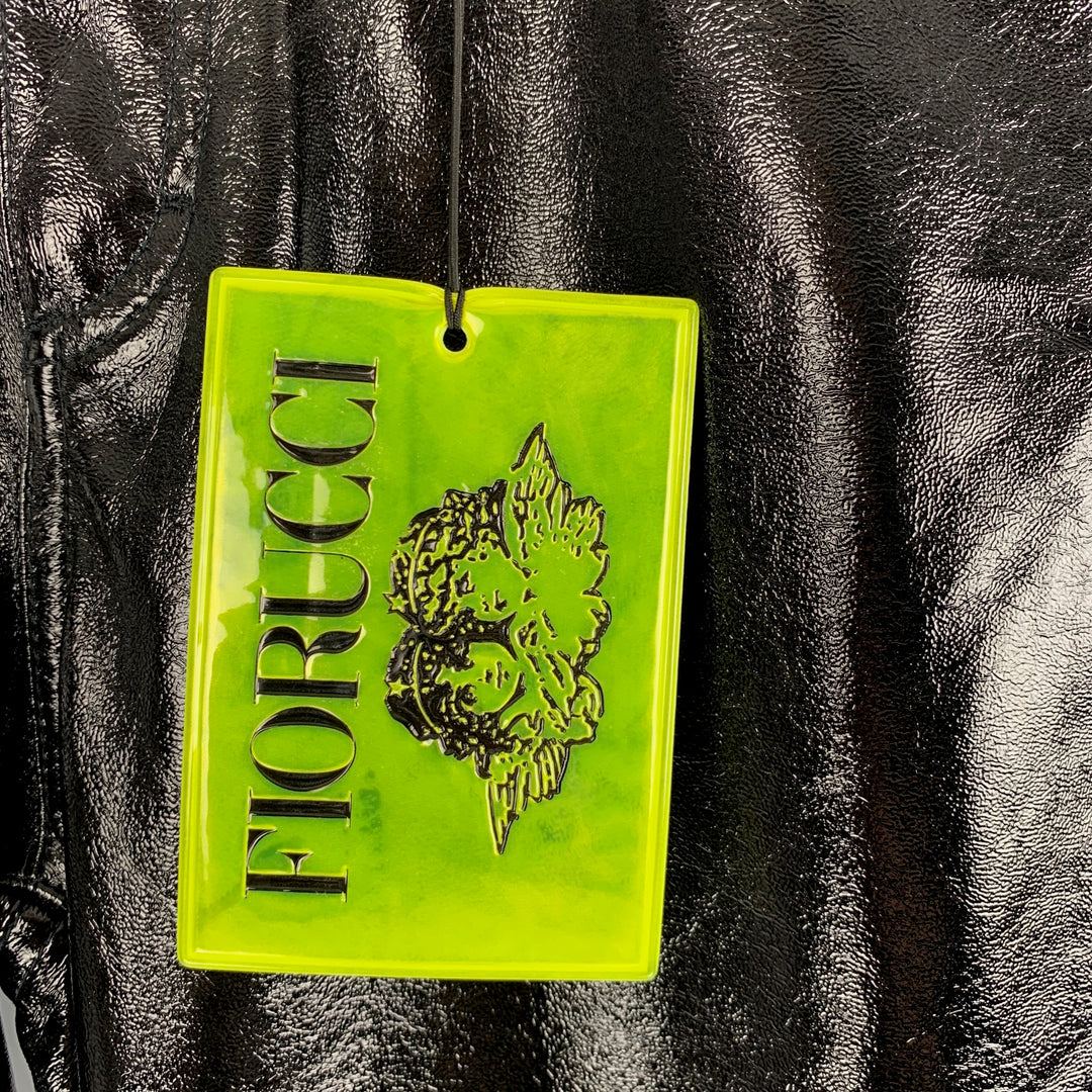FIORUCCI Talla 29 Pantalones casuales de corte jean de poliuretano / poliéster sólido negro