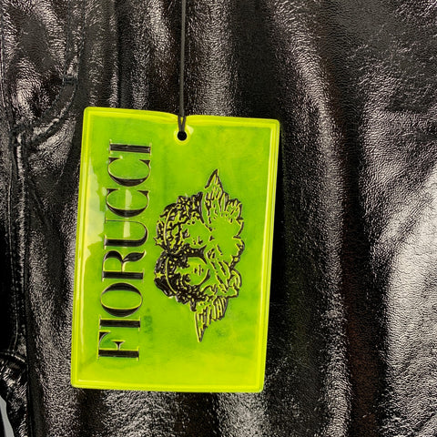 FIORUCCI Talla 29 Pantalones casuales de corte jean de poliuretano / poliéster sólido negro