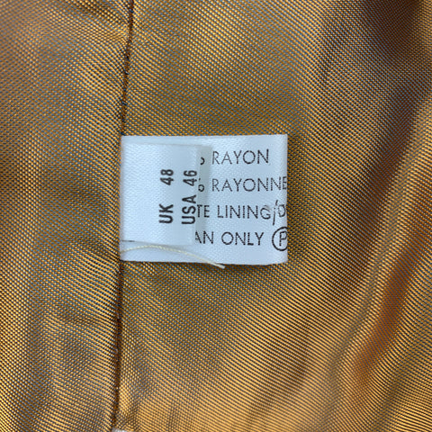 FAVOURBROOK Size 46 Black Gold Embroidery Rayon Acetate Vest