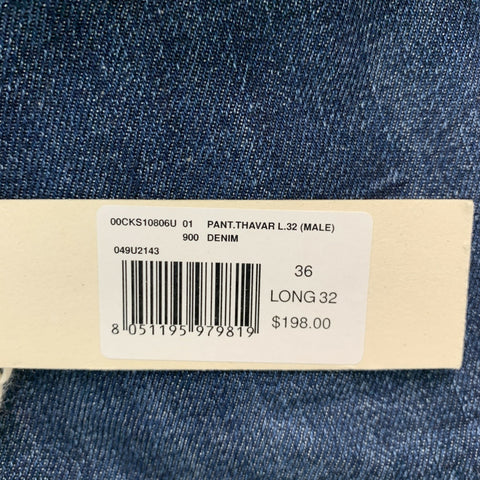 DIESEL Size 36 Blue Washed Cotton Jeans