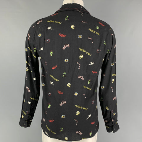 THE KOOPLES Camisa de manga larga de viscosa estampada multicolor negra Talla S