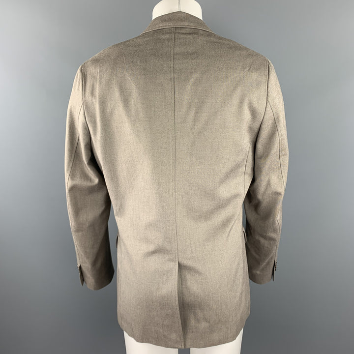 BANANA REPUBLIC Size 42 Regular Khaki Cotton Notch Lapel Sport Coat