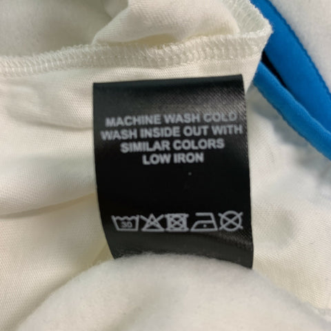 ROWING BLAZERS Size M White Blue Contrast Trim Polyester One pocket Sweatshirt