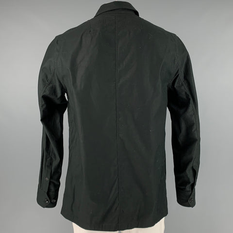 RAG & BONE Size L Black Cotton Patch Pockets Long Sleeve Shirt