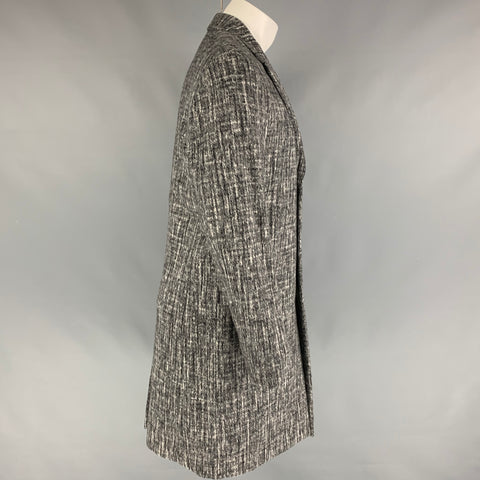 CALVIN KLEIN COLLECTION Size 38 Gray Angora Wool Coat