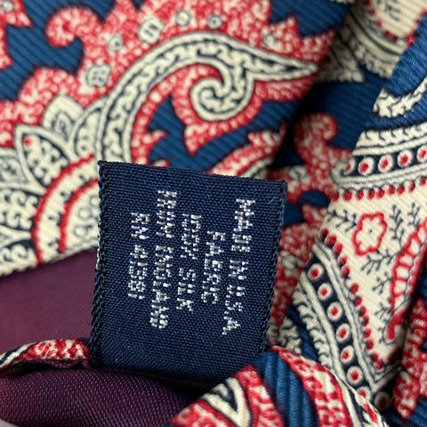 POLO by RALPH LAUREN Yellow Navy Paisley Silk Tie