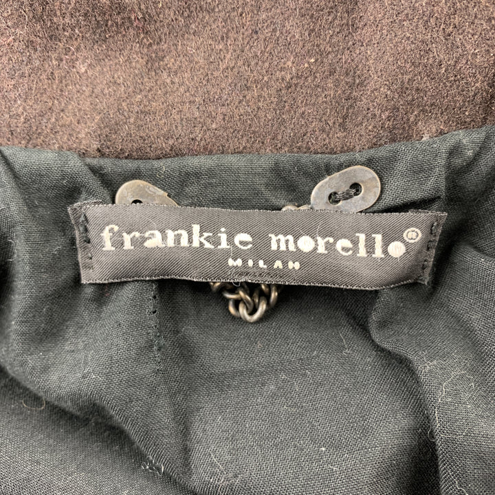 FRANKIE MORELLO Size S Brown Wool Patch Pockets Notch Lapel Coat
