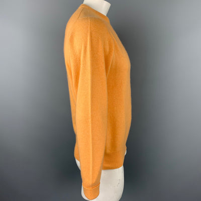 BALLANTYNE Size XL Peach Cashmere Crew-Neck Sweater