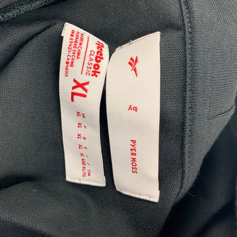 REEBOK by Pyer Moss Size XL Charcoal Cotton Cropped Hoodie