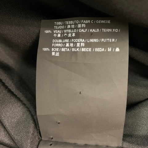 SAINT LAURENT Size 10 Black Leather Mini Skirt