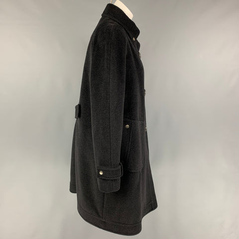DANA BUCHMAN Size 10 Black Angora Blend Coat