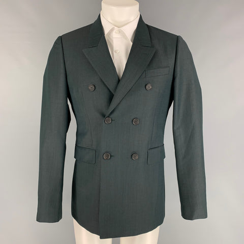 BURBERRY PRORSUM Size 36 Regular Green Mohair / Wool Sport Coat