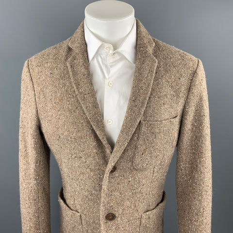 MARTIN MARGIELA Size L Oatmeal Heather Wool Notch Lapel Sport Coat