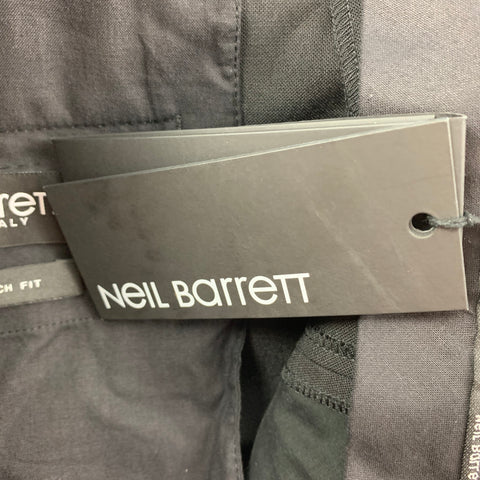 NEIL BARRETT Size 32 Black Polyester Blend Tuxedo Dress Pants
