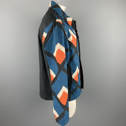 CRAIG GREEN Size L Multi-Color Quilted Cotton Zip Up Jacket