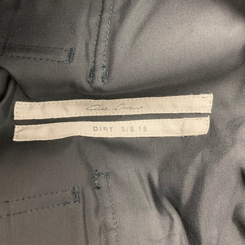 RICK OWENS DIRT S/S 18 Size 34 Black Cotton / Polyamide Drop-Crotch Casual Pants