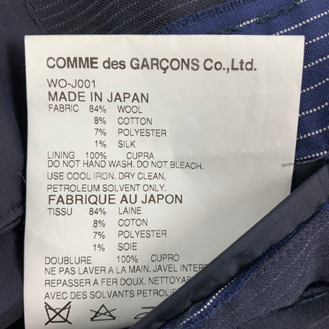 JUNYA WATANABE Taille S Manteau de sport en mélange de laine patchwork bleu marine noir