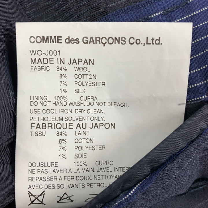 JUNYA WATANABE Size S Black Navy Patchwork Wool Blend Sport Coat