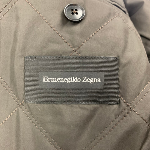 ERMENEGILDO ZEGNA Size 48 Hunter Green Heather Alpaca Blend Sport Coat