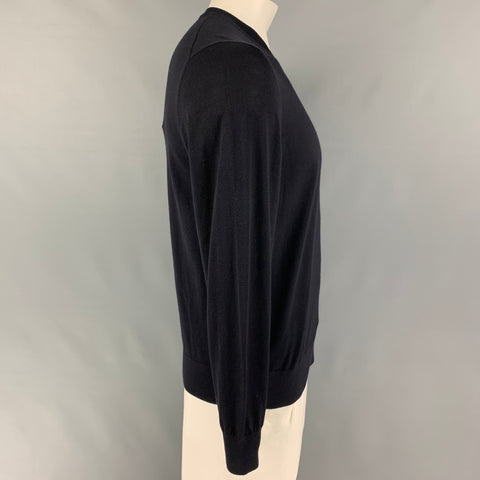 THEORY Size L Navy V-Neck Pullover