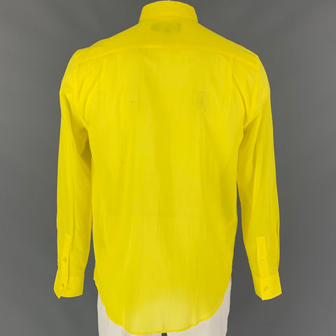 VILEBREQUIN Taille L Chemise à manches longues boutonnée en coton jaune