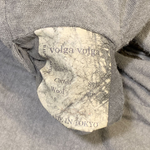 VOLGA VOLGA Size S Olive & Gray Textured Wool / Cotton Jersey Jacket