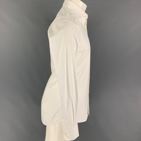 SUIT SUPPLY Size S White Cotton Long Sleeve Shirt