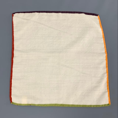 RODA Cream Multi-Color Cashmere Pocket Square