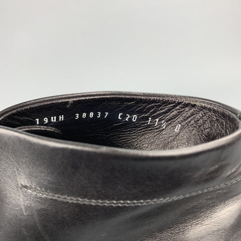SALVATORE FERRAGAMO Taille 11,5 Bottes Chukka en cuir noir