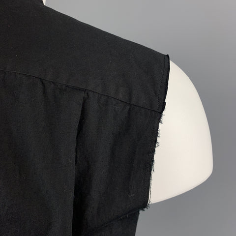 NUMBER (N)INE Size M Black Embellishment Cotton Button Up Sleeveless Shirt