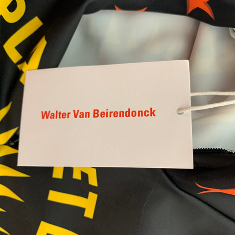WALTER VAN BEIRENDONCK FW21 Size M Black Graphic Jersey Bike Top