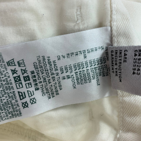 DIESEL Size 29 White Black Cotton Cropped High Waisted Jeans