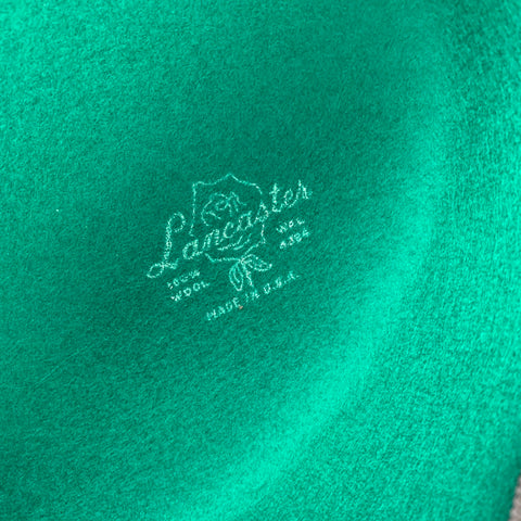 LONNI Green Black Ribbon Wool Hat