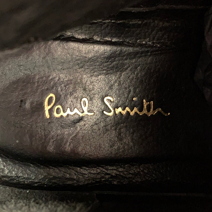 PAUL SMITH Size 10 Blue Leather Lace Up Boots