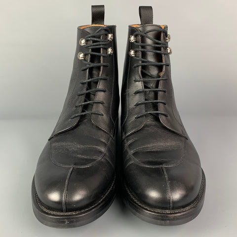 O'KEEFFE Size 8.5 Black Leather Split Toe Ankle Boots