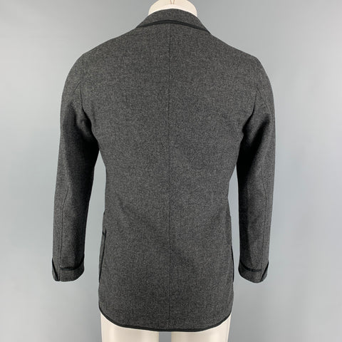 CAMOSHITA by UNITED ARROWS Size 34 Grey Heather Shawl Collar Sport Coat