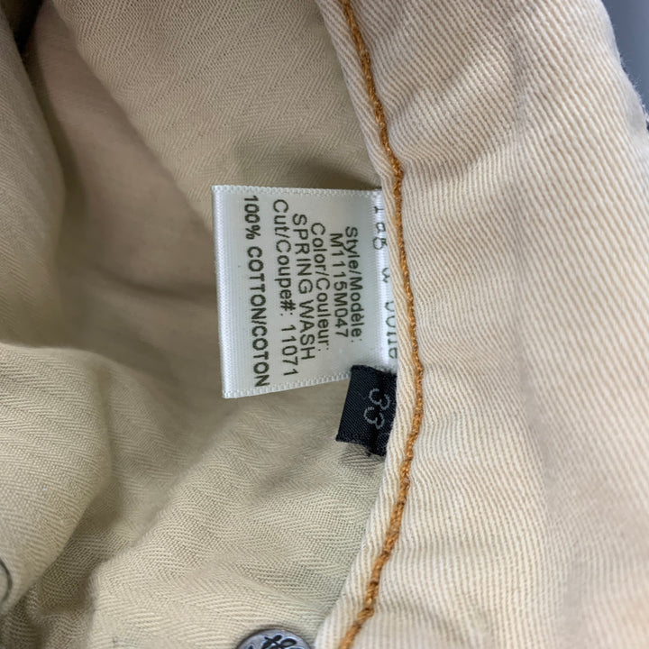 RAG & BONE Archive Size 33 Light Blue Washed Cotton Straight Slim Jeans