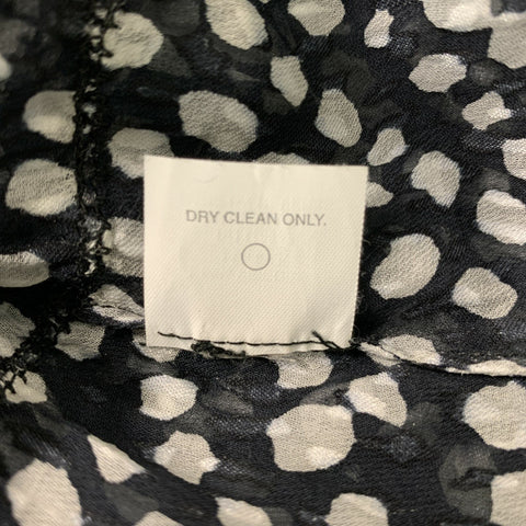 JASON WU Size 6 Black & White Viscose & Silk Dots Blouse
