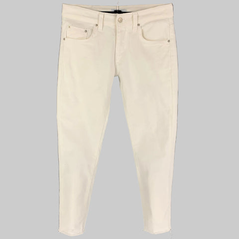 TDH Vaqueros slim de poliuretano y algodón blanco talla 30